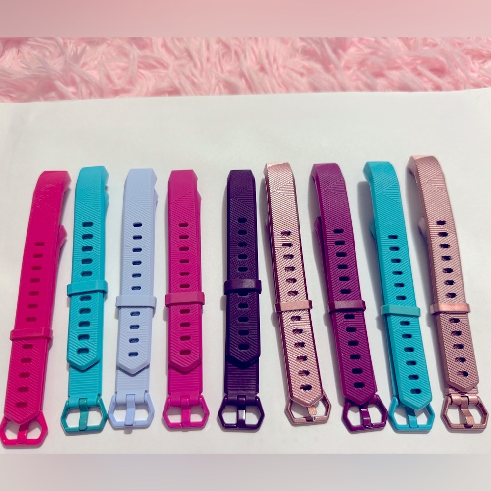 9 Fitbit Alta bands various colors. Size large. Compatable w/ only Fitbit Alta.